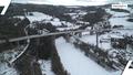 Les images aériennes des véhicules bloqués par la neige sur la RN 88