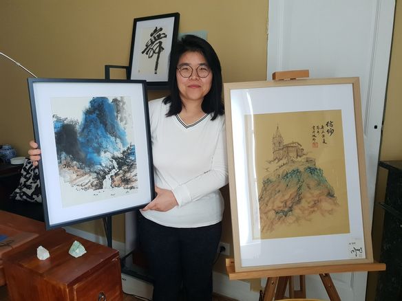 , Cette jeune chinoise a choisi Le Puy-en-Velay pour s’exprimer en peinture