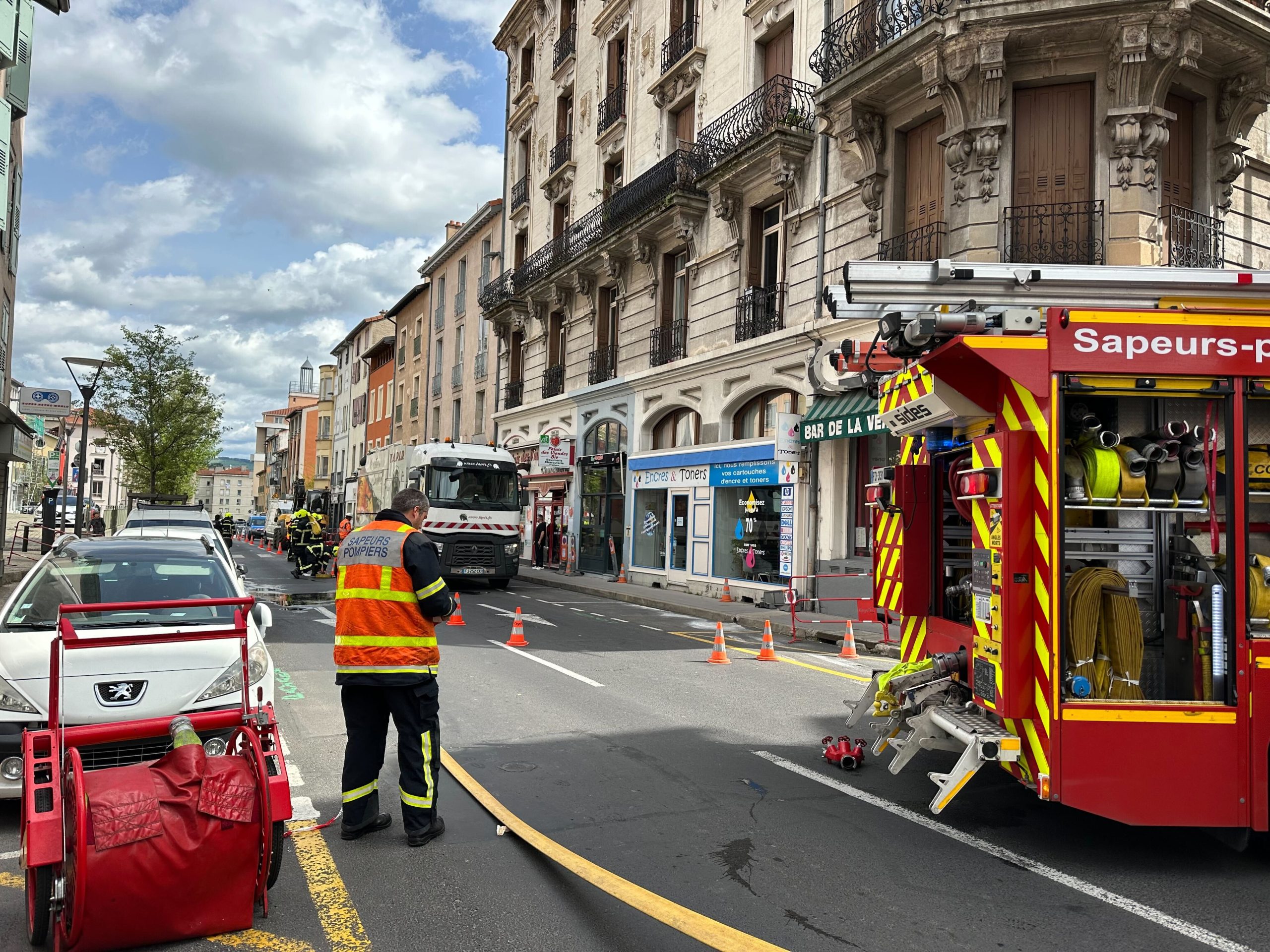 , Une fuite de gaz dans la rue du Faubourg Saint-Jean au Puy