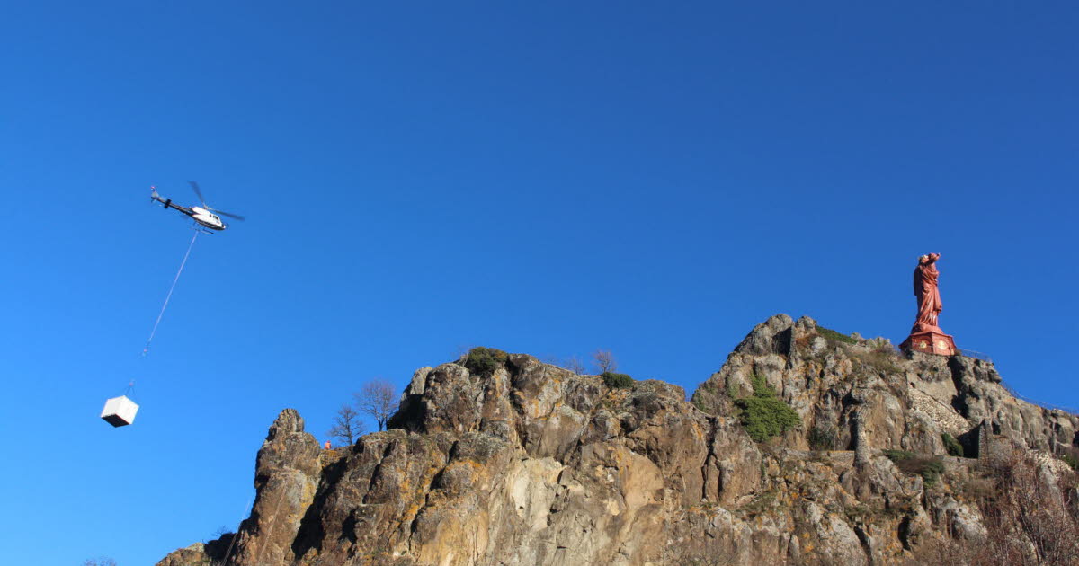 , Le Puy-en-Velay Une purge nécessaire pour le rocher Corneille : un hélicoptère mobilisé